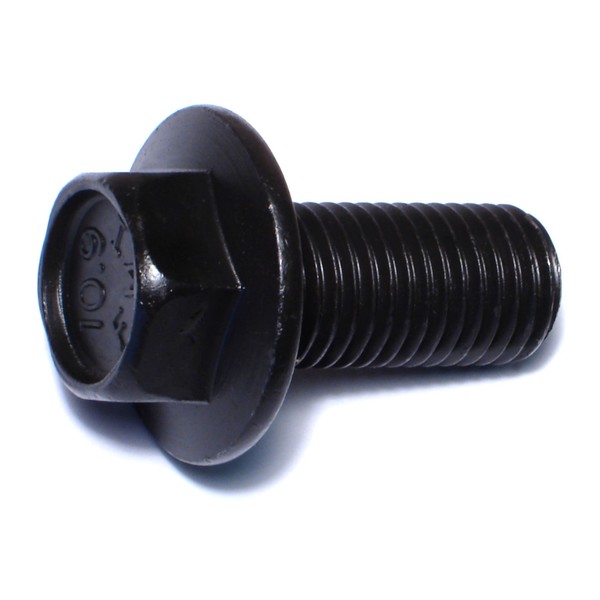 Midwest Fastener Class 10.9, M16-2.00 Flange Bolt, Black Phosphate Steel, 35 mm L, 3 PK 78502